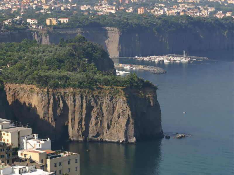 cliffside coastal town view