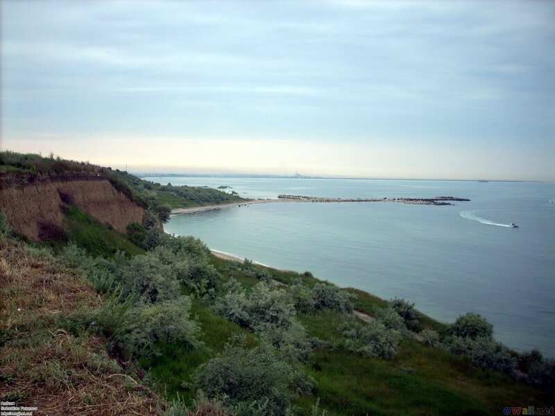 Cliffside Coastal View — Blue, Calm