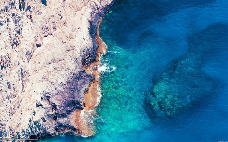 cliffside coastline aerial view