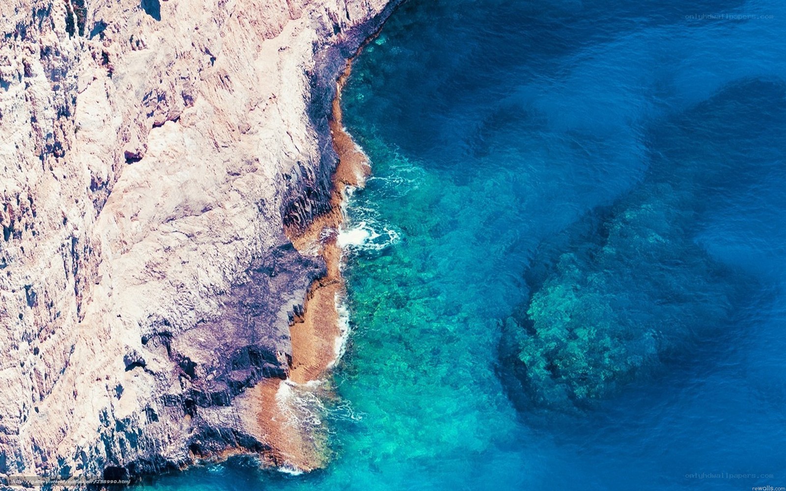 cliffside coastline aerial view