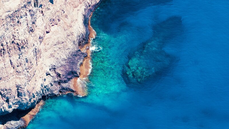 cliffside coastline aerial view