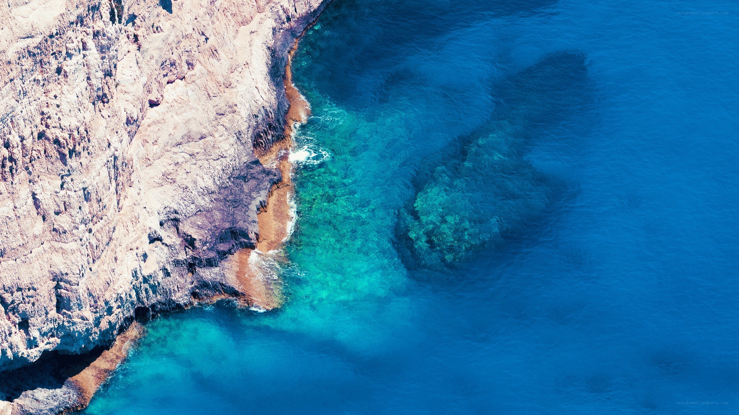 cliffside coastline aerial view