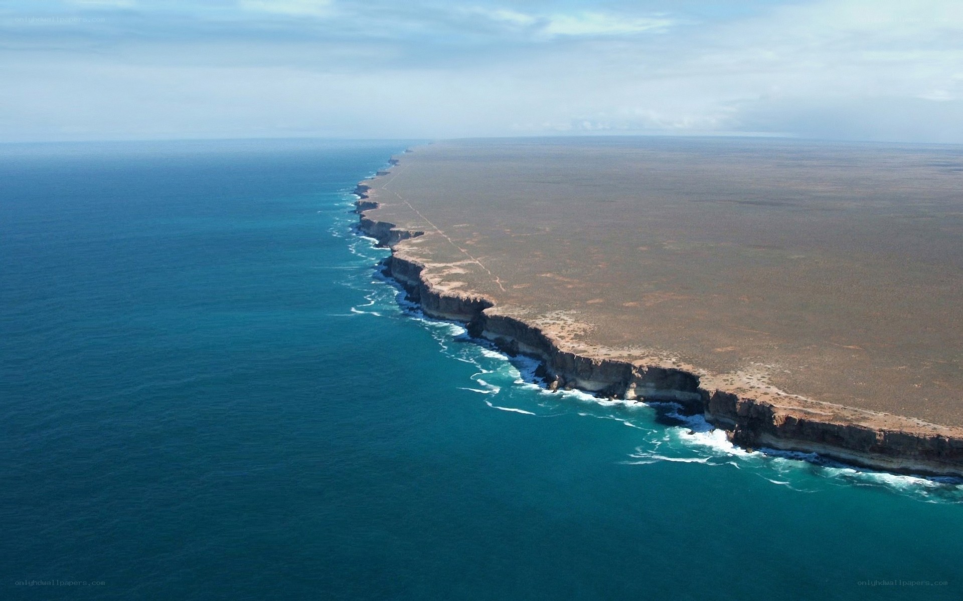 cliffside coastline aerial view