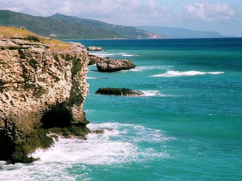 Cliffside Coastline — Blue, Serene, Afternoon, Photograph, Ocean