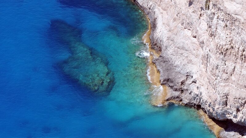 Cliffside Coastline — Blue, Serene, Afternoon