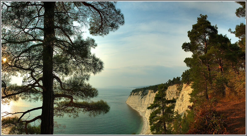 Cliffside Coastline — Blue, Serene