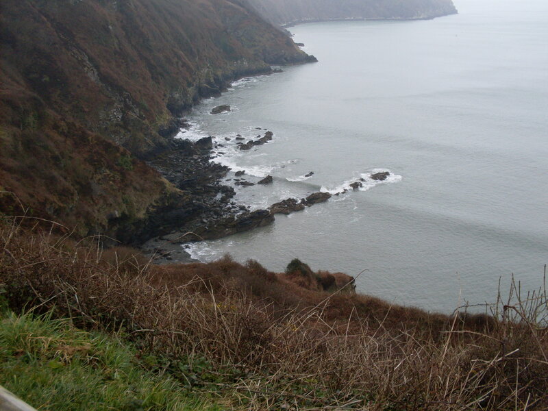 Cliffside Coastline — Gray, Overcast