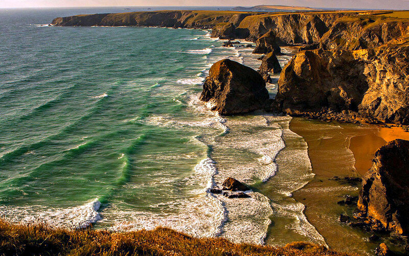 Cliffside Coastline — Green, Dramatic