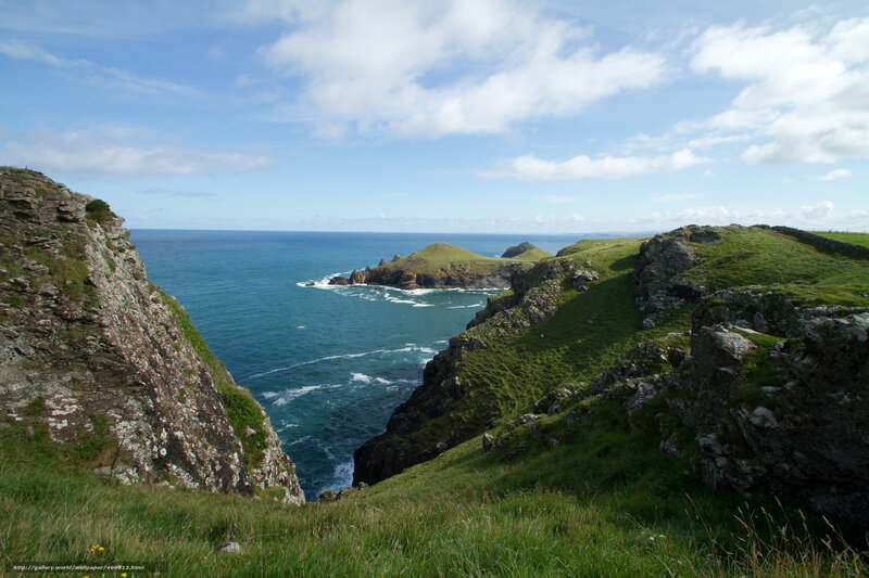 Cliffside Coastline — Green, Serene, Afternoon