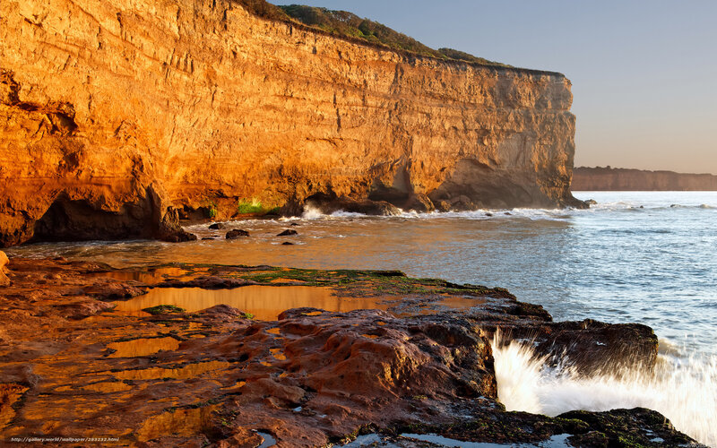 Cliffside Coastline — Orange, Dramatic