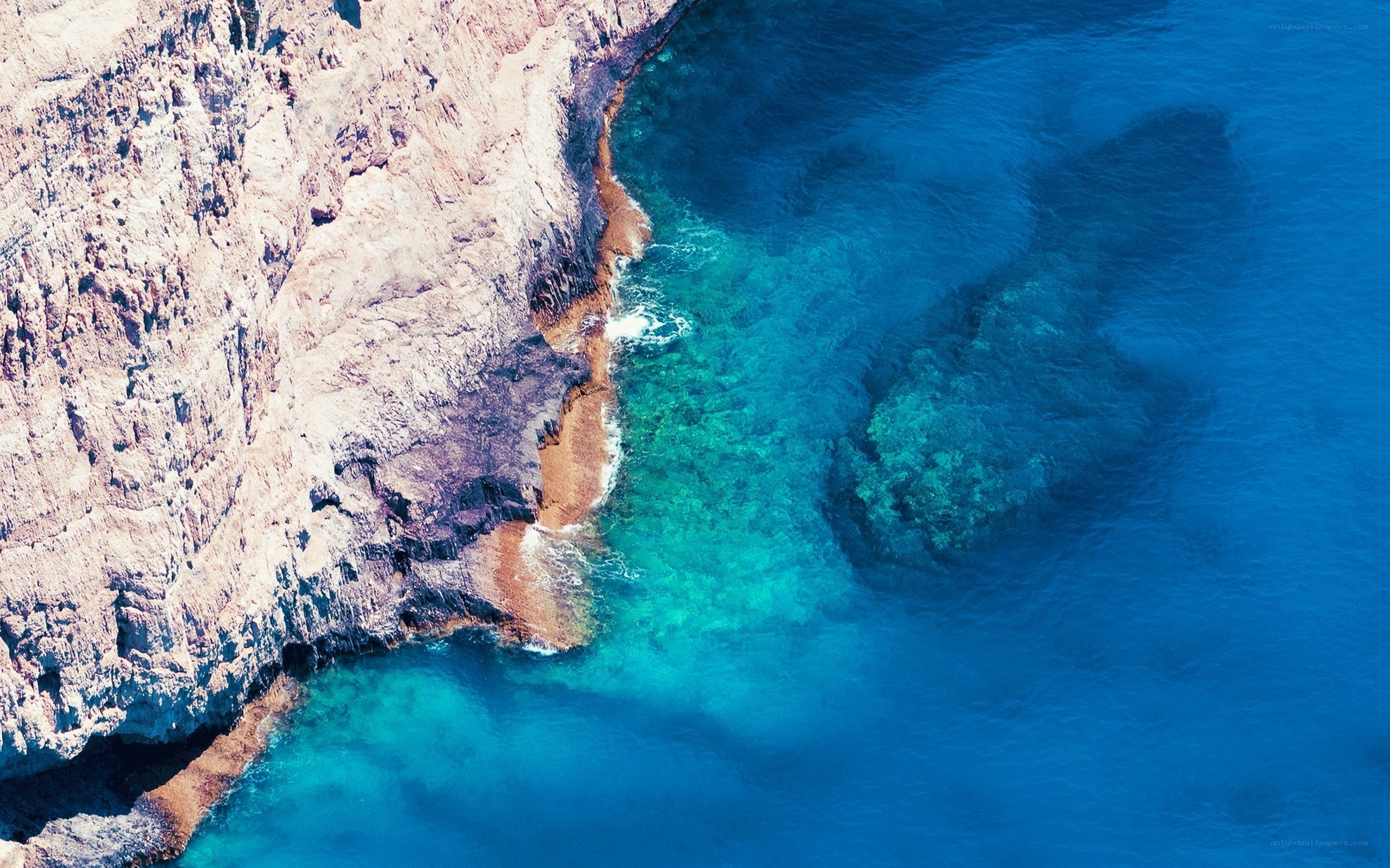 Cliffside coastline with turquoise water