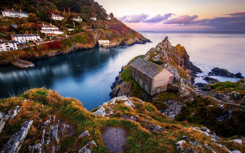 Cliffside Cottage at Sunset