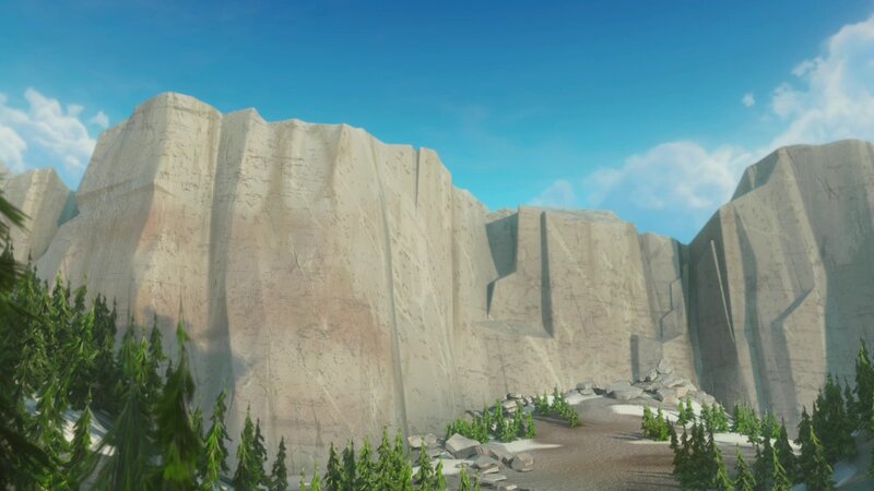 cliffside forest landscape