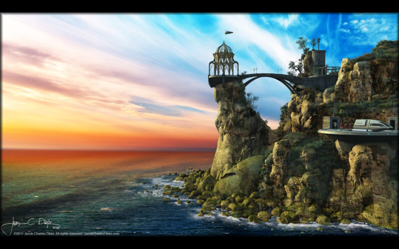 Cliffside Futuristic City
