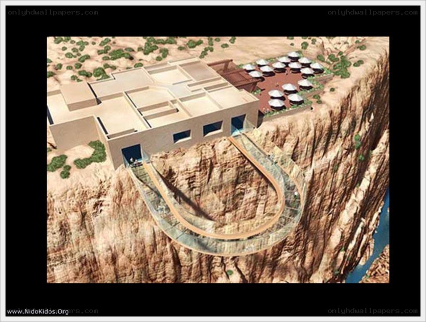 cliffside glass slide attraction