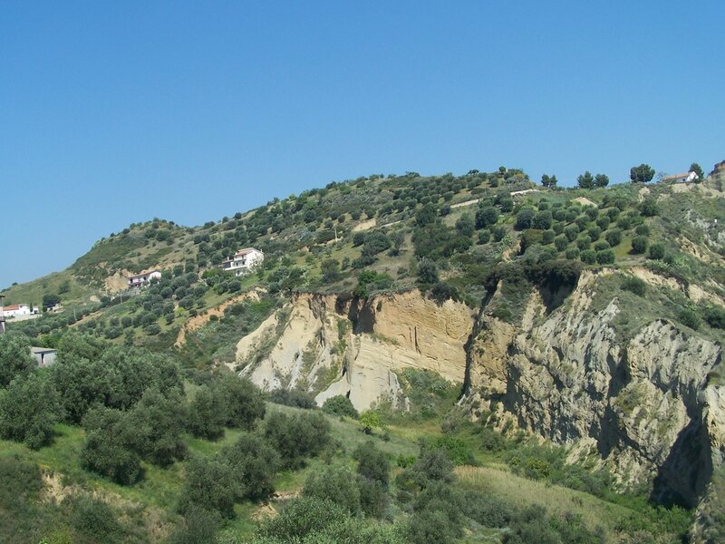 Cliffside Hill with Houses