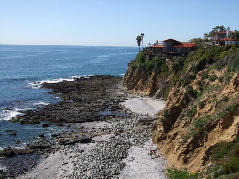 Cliffside homes overlooking the ocean