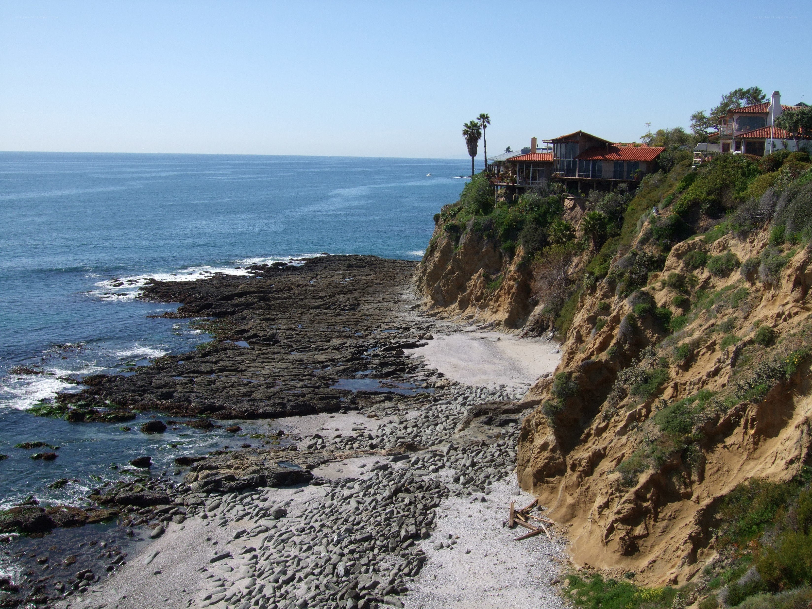 Cliffside homes overlooking the ocean