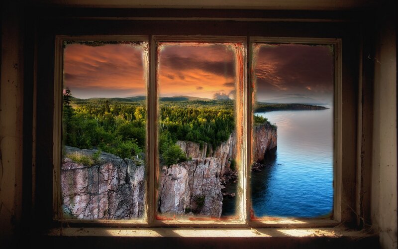 Cliffside Lake View — Orange