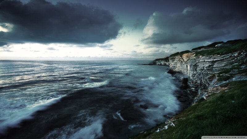 Cliffside Ocean View — Blue, Dramatic