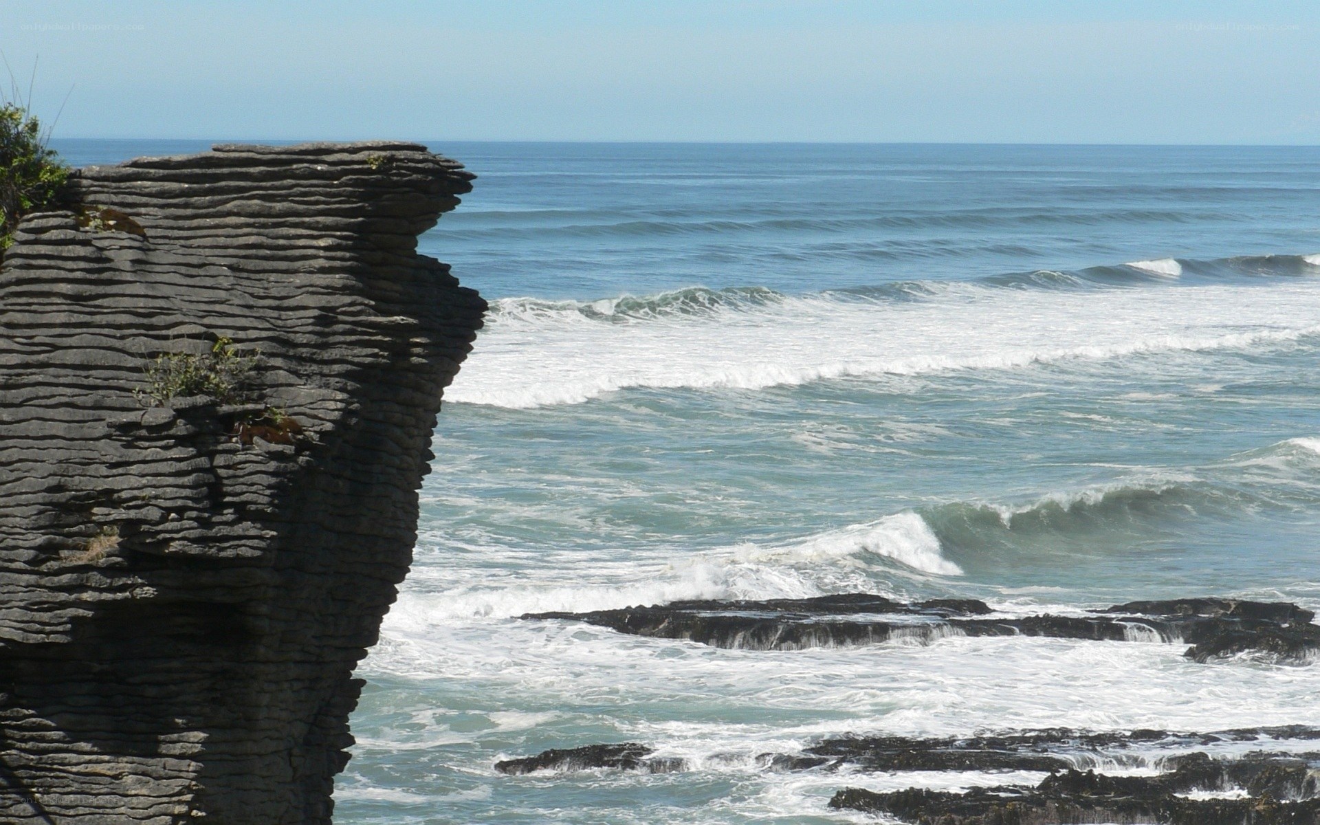 Cliffside ocean waves