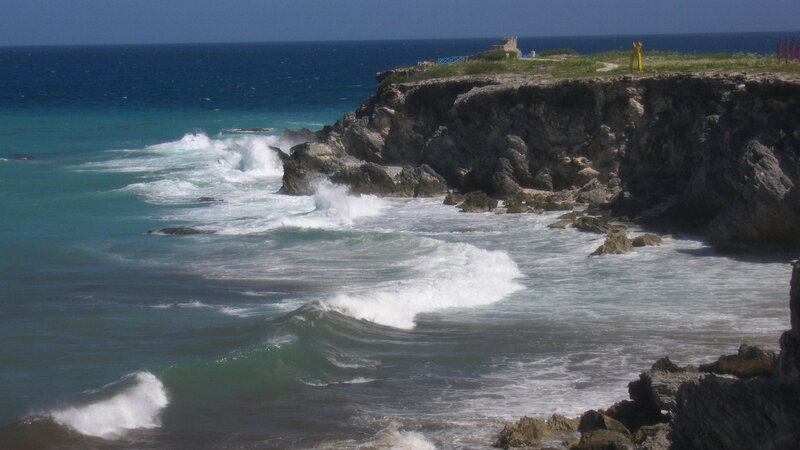 Cliffside Ocean Waves — Blue, Dramatic, Afternoon
