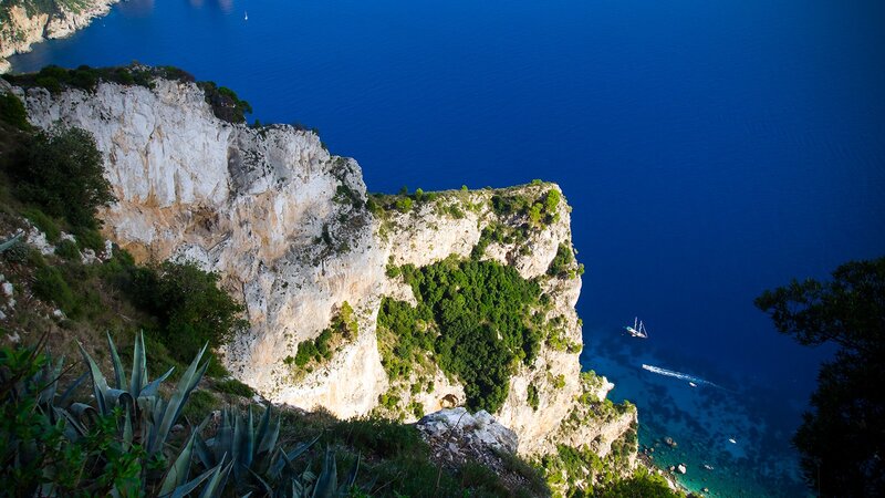 Cliffside Overlooking Blue Sea