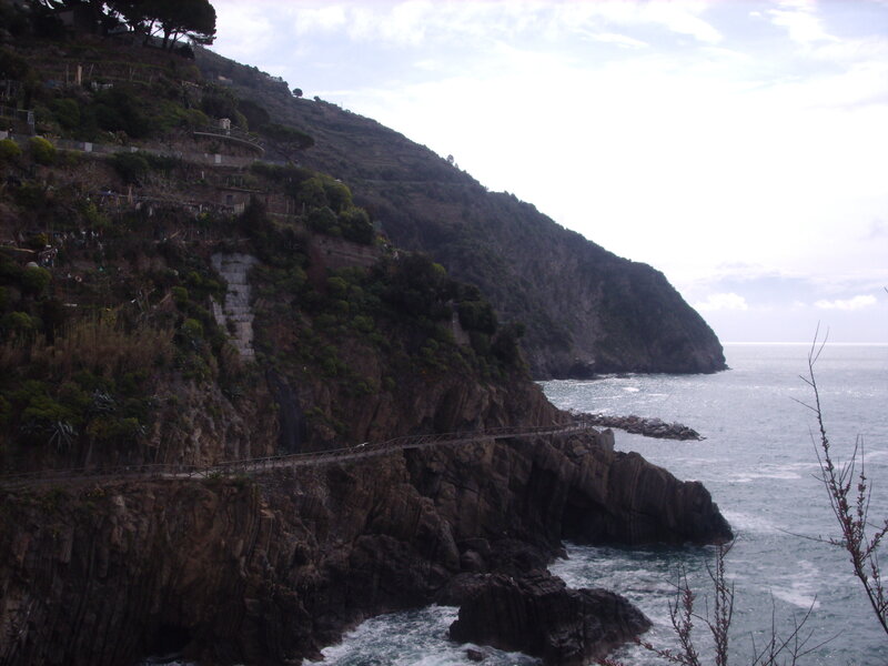 cliffside path along the coast