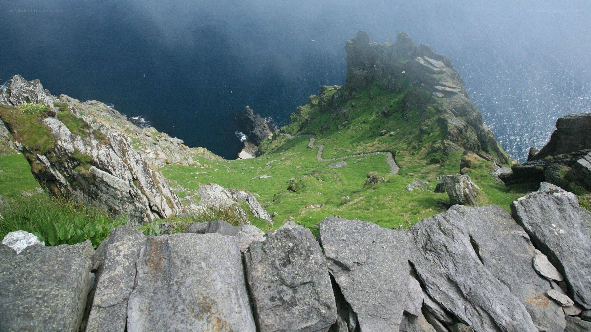 cliffside path overlooking ocean