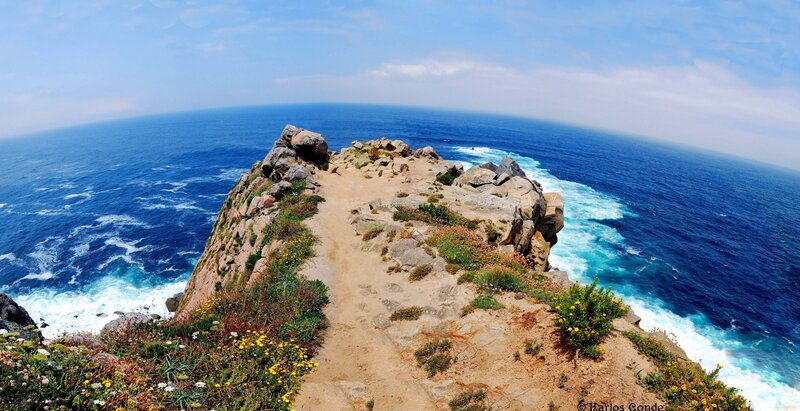 Cliffside path overlooking the ocean