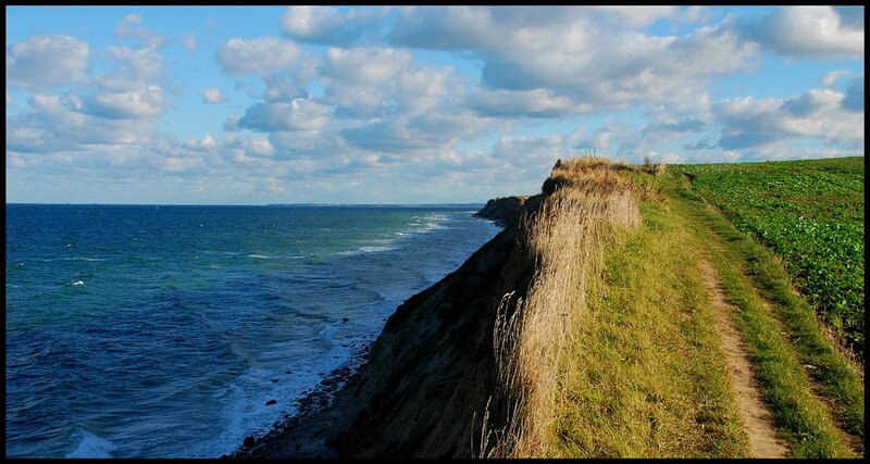 Cliffside path overlooking the sea