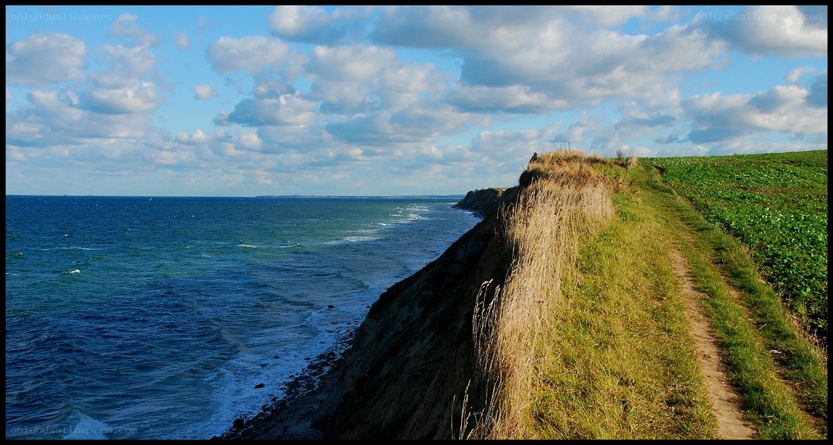 Cliffside path overlooking the sea