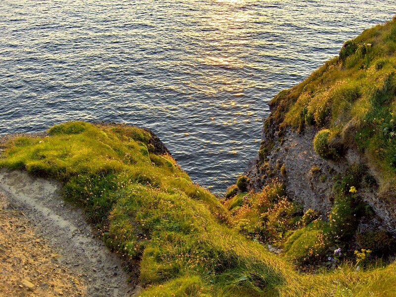 cliffside path overlooking the sea