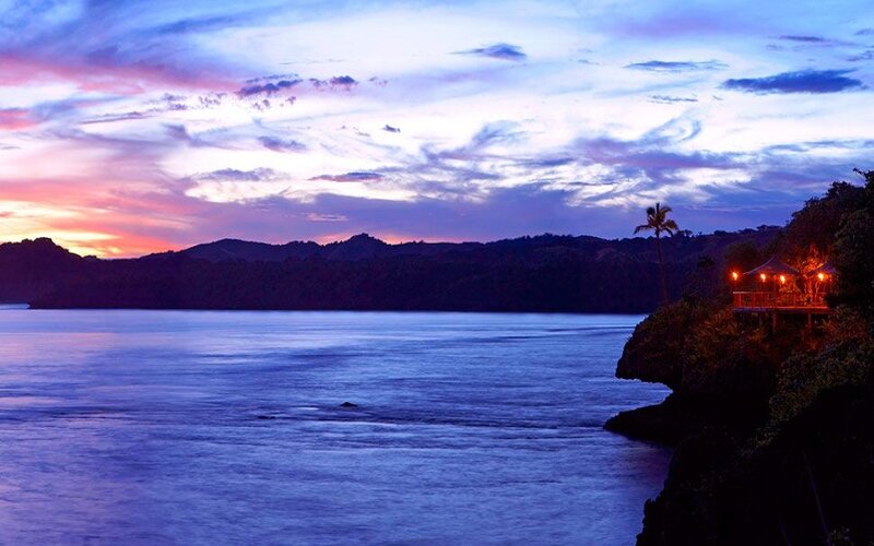 Cliffside Resort at Dusk