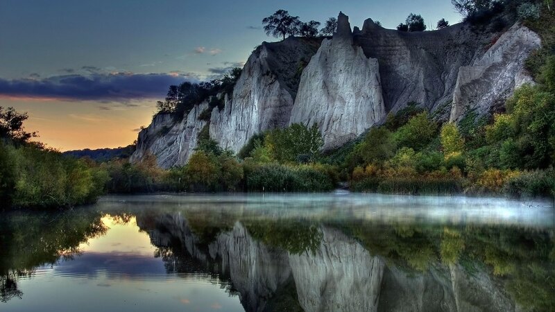Cliffside River Reflection