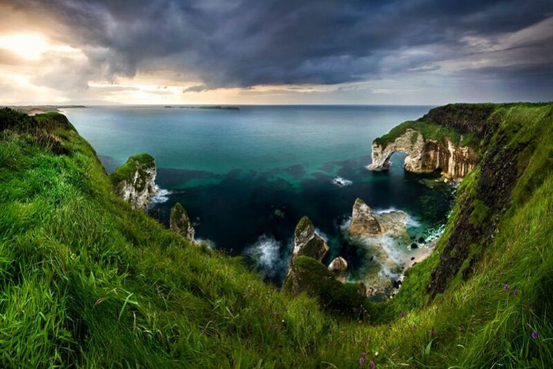 Cliffside Sea Arch — Green
