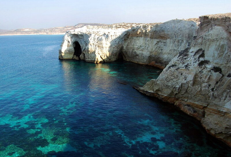 Cliffside Sea Cave — Blue