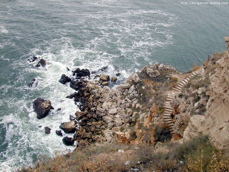 cliffside stairs to the sea