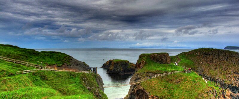 Cliffside Suspension Bridge — Green