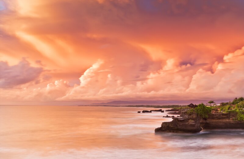 Cliffside Temple at Sunset