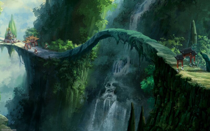 Cliffside Temple Bridge