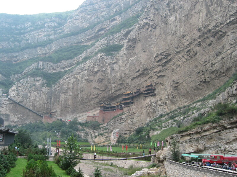 cliffside temple in china