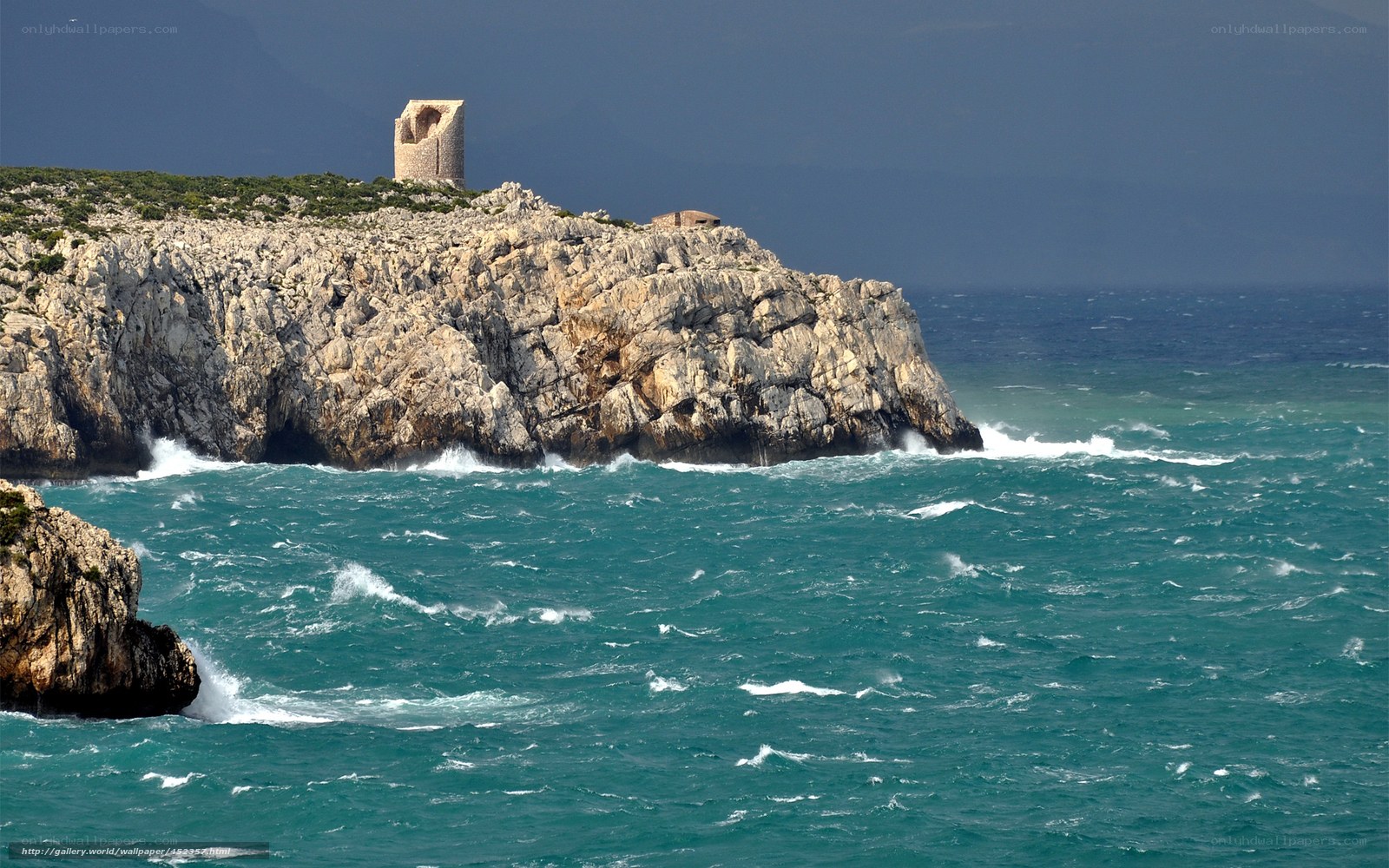 Cliffside tower by the sea