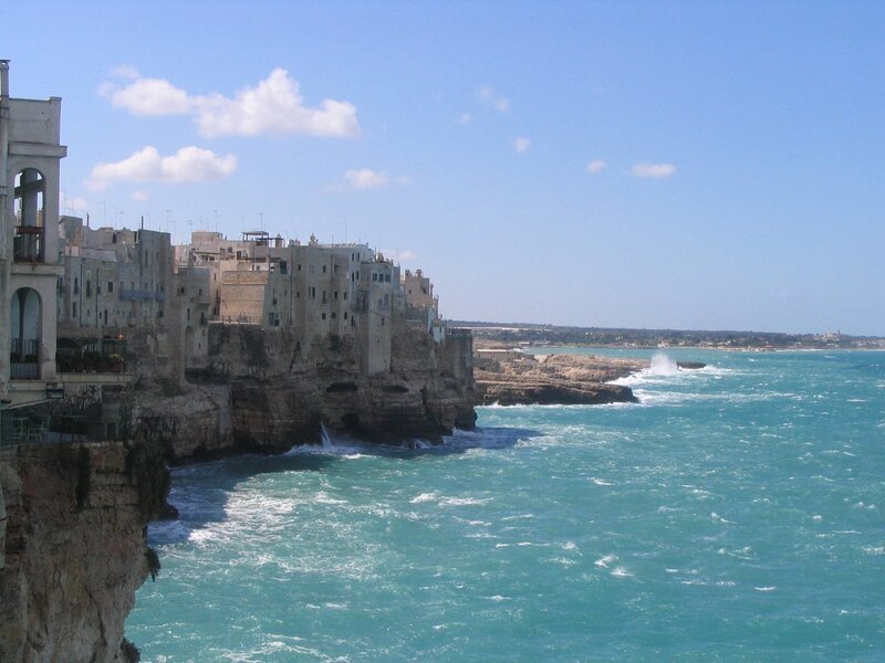 Cliffside Town by Sea
