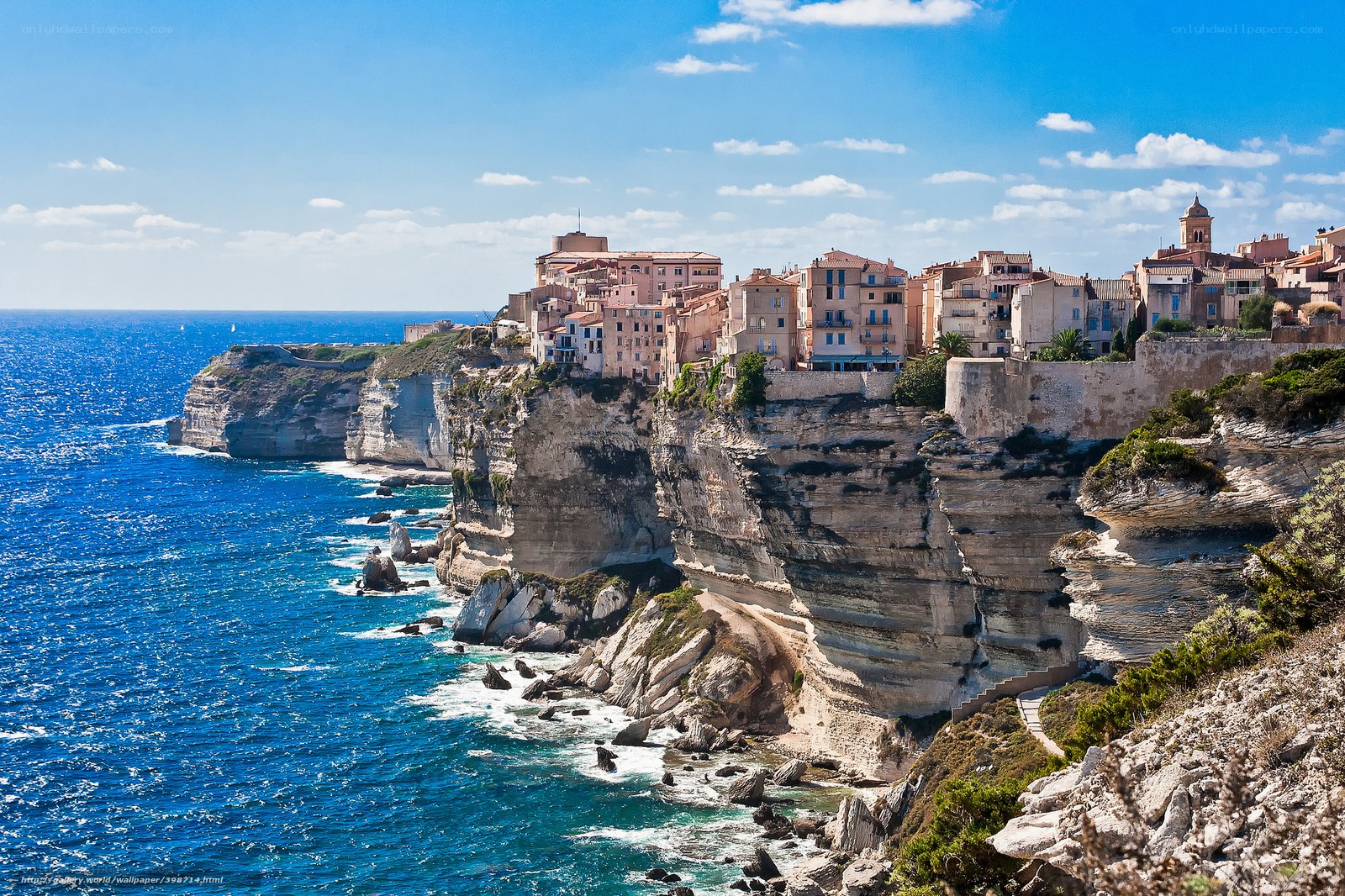 cliffside town by the sea