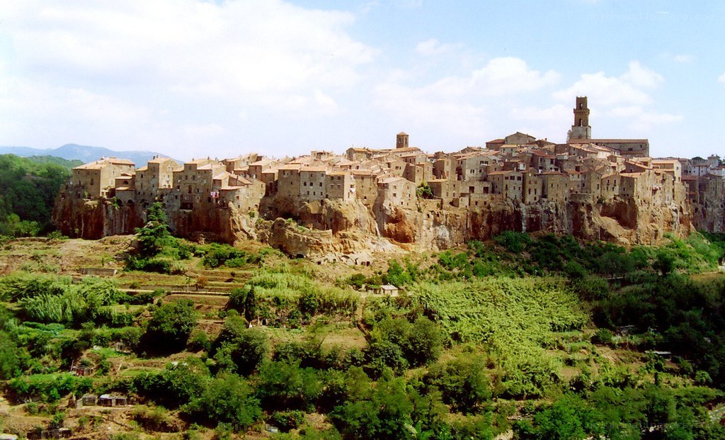 cliffside town in Italy