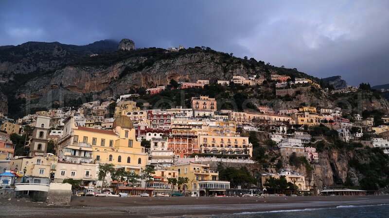 Cliffside Town on Coast — Yellow
