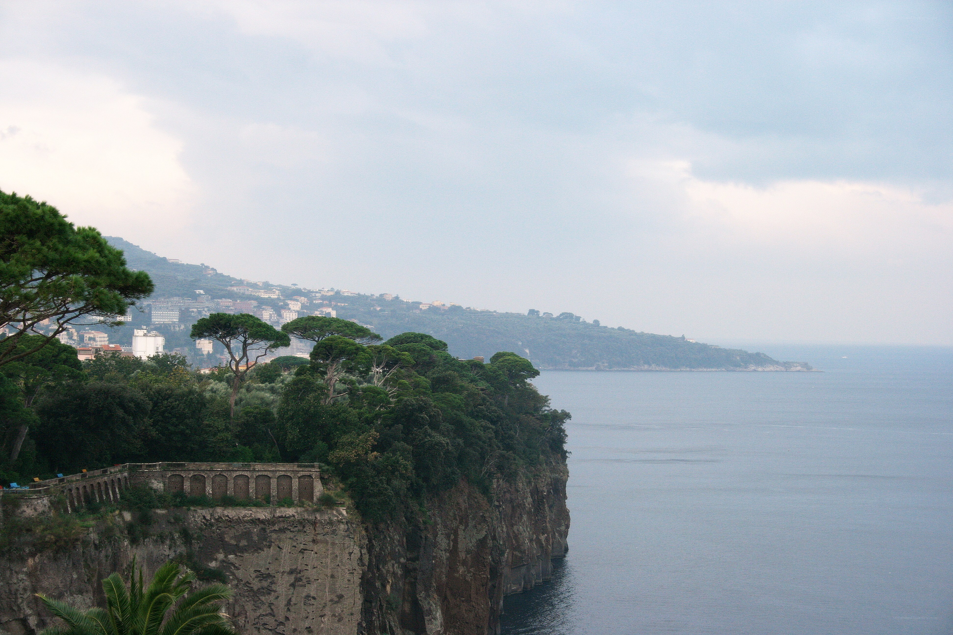 cliffside town overlooking the sea