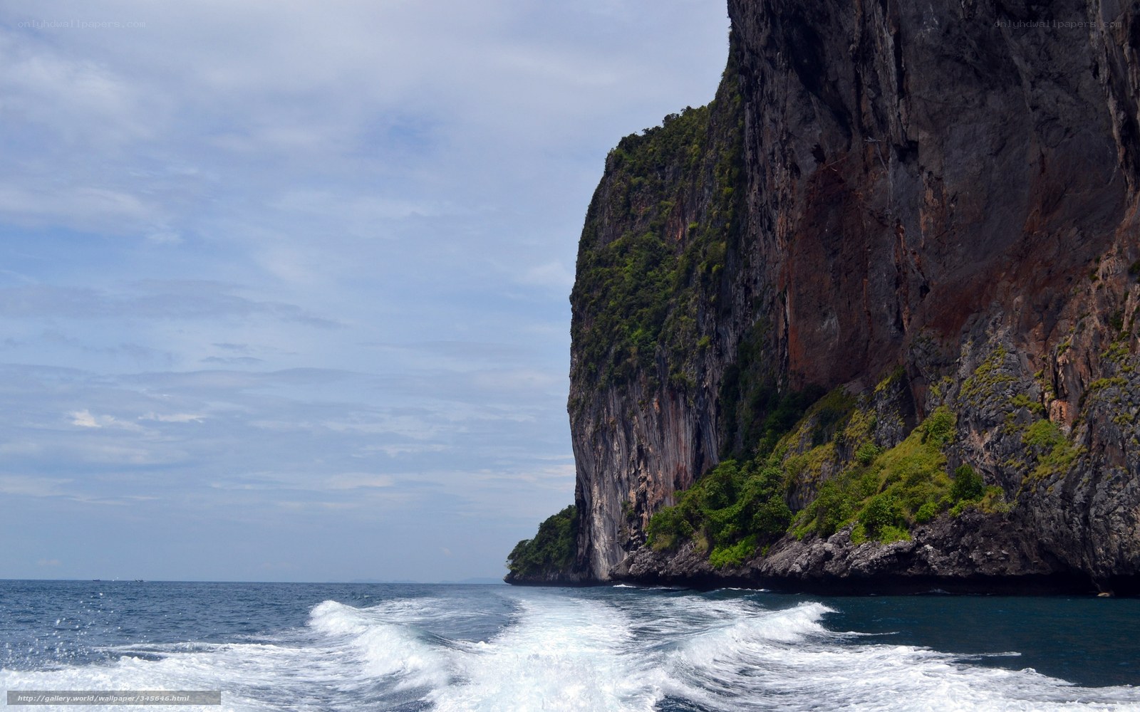 cliffside view from boat