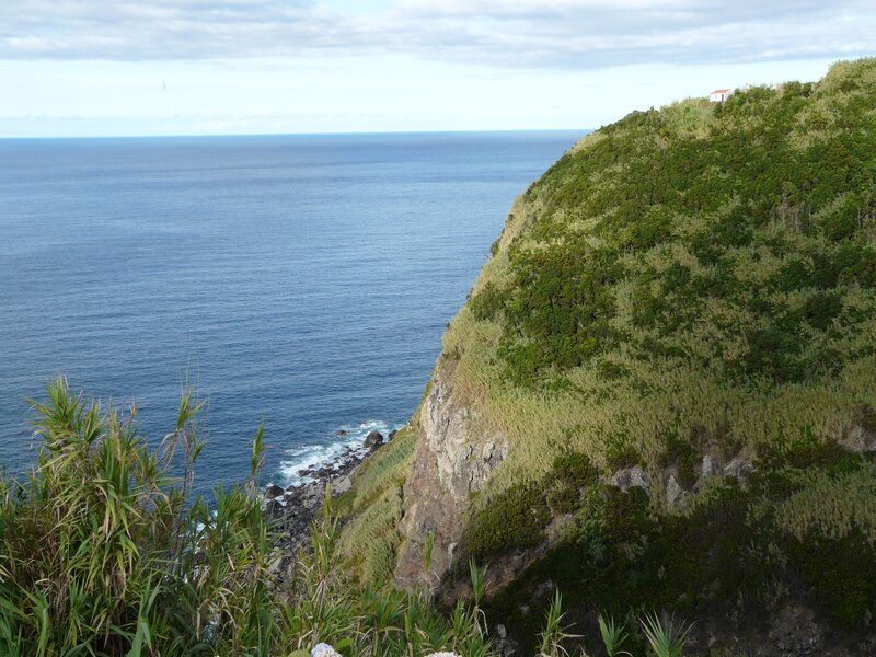 Cliffside view of ocean coast